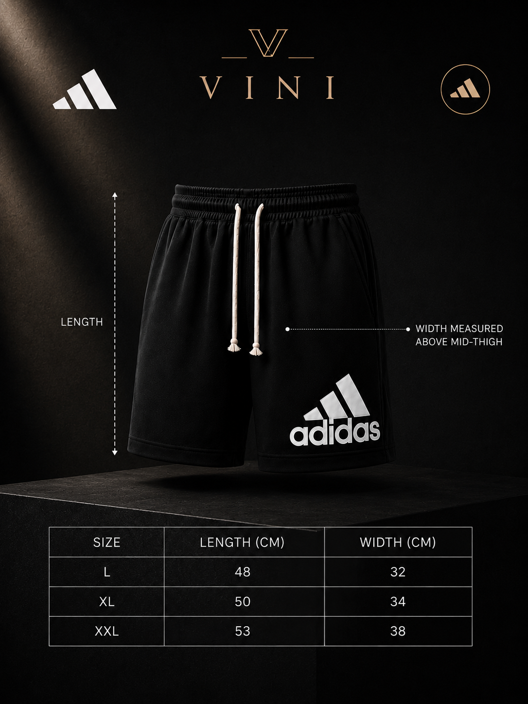 Adidas Short - size chart
